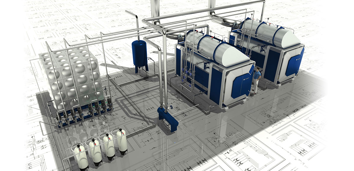 空預(yù)一體蒸汽鍋爐熱力圖